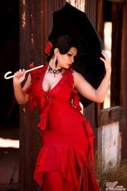 Aria Giovanni Goes Retro In Stunning Sexy Red Dress-11