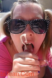 Outdoor Pigtail Blowjob-11