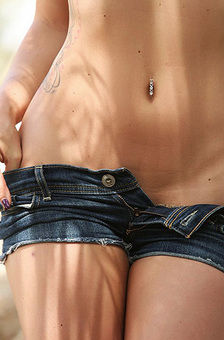 Destiny Dixon In Denim Shorts